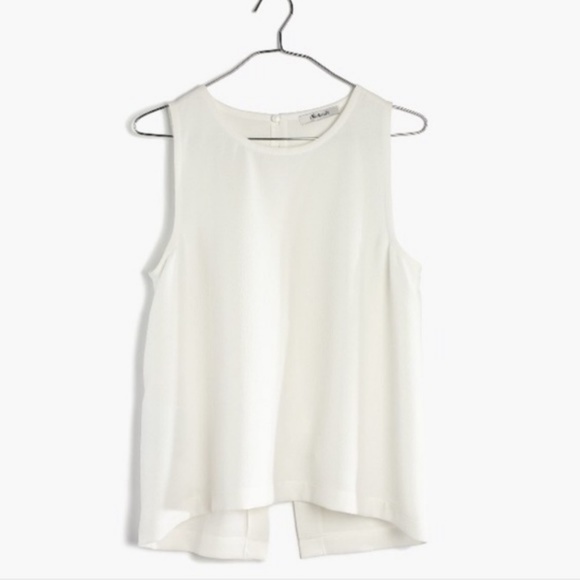 NWT Madewell Texture & Thread Split-Back Shell Top - Picture 2 of 2